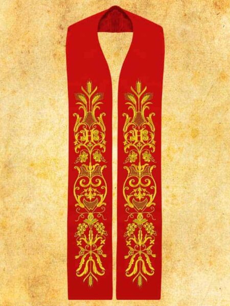 Stuła Haftowana "Kłosy I
  Winogrona"