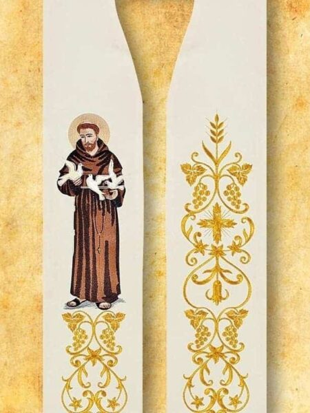 Stuła haftowana "Św. Franciszek"