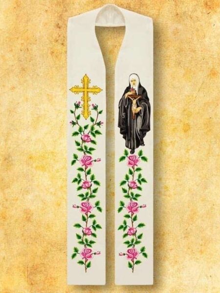 Bestickte Stola "St. Rita"