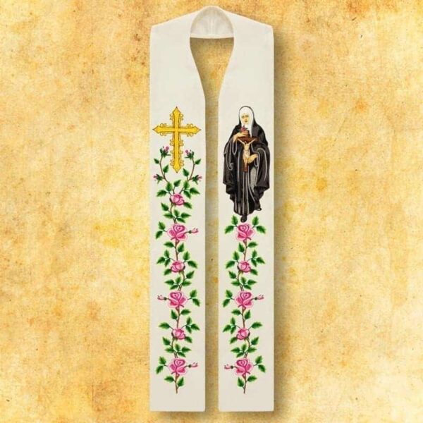 Bestickte Stola "St. Rita"