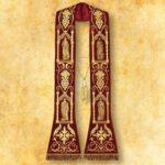 Bestickte Stola "4 Evangelisten" Plüsch