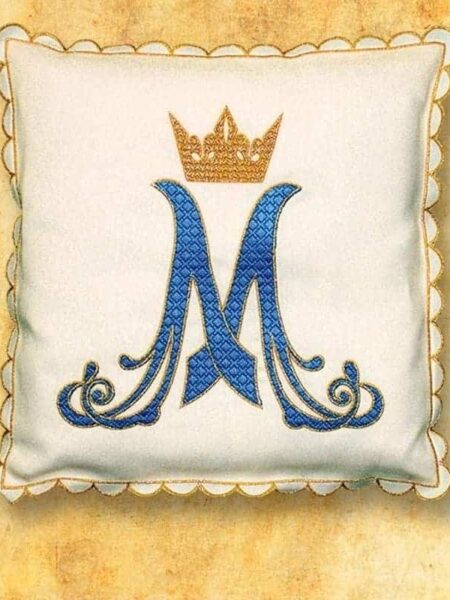 Poduszka procesyjna z "M" ecru