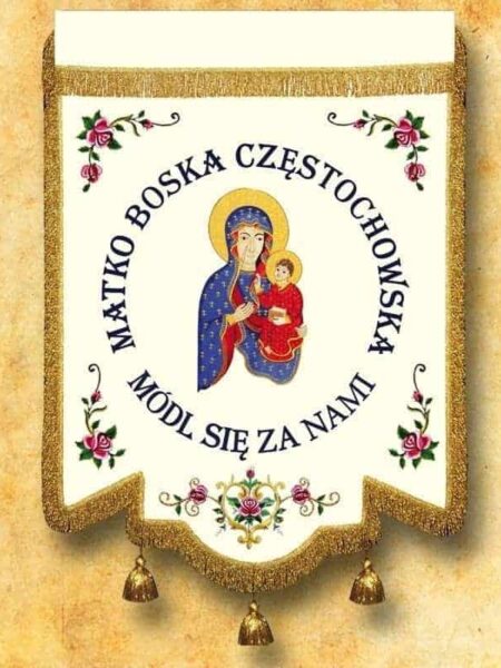 Chorągiew haftowana - MB Częstochowska