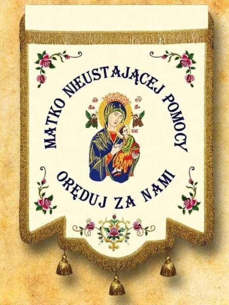 Chorągiew haftowana - MB Nieustającej Pomocy