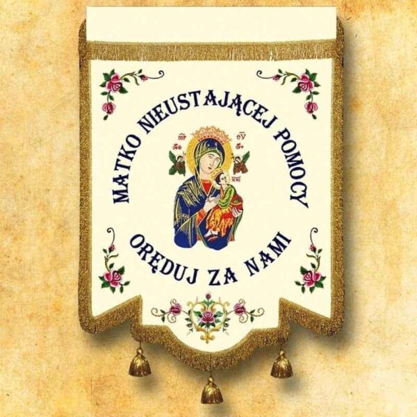 Chorągiew haftowana - MB Nieustającej Pomocy