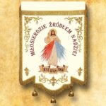 Chorągiew haftowana - Jezu Miłosierny