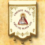 Chorągiew haftowana - Chrystus Król