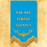 Mini chorągiew haftowana - MB Różańcowa