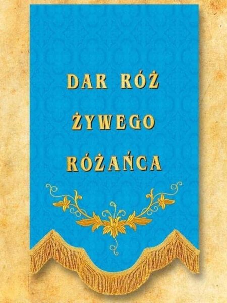 Mini chorągiew haftowana - MB Różańcowa