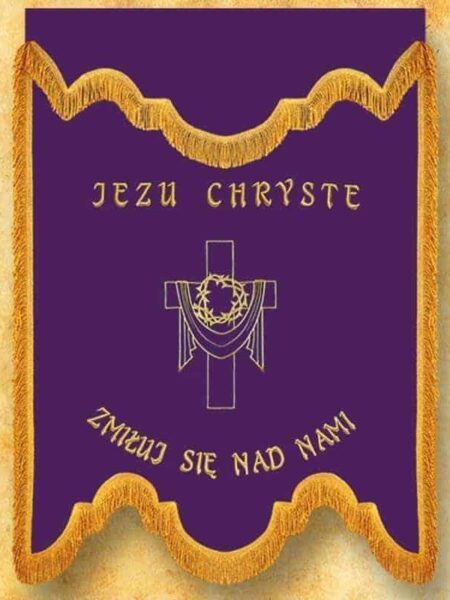 Chorągiew żałobna fioletowa