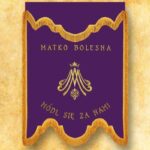 Chorągiew żałobna fioletowa Matka Bolesna