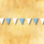 Blue and white triangles