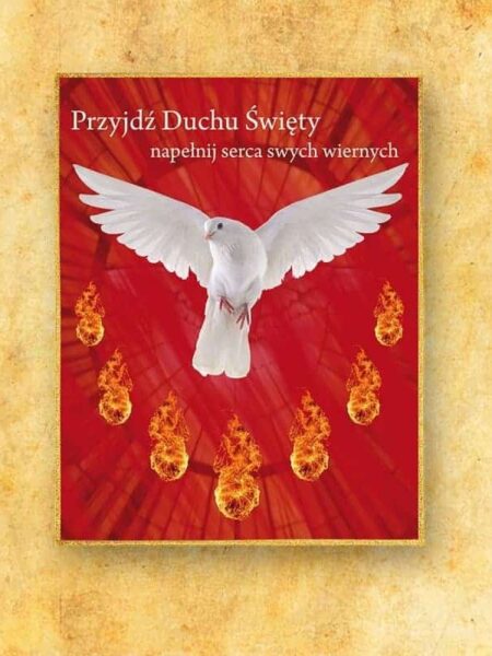 Ozdoba liturgiczna duża Przyjdź Duchu Święty... (fotograficzna)