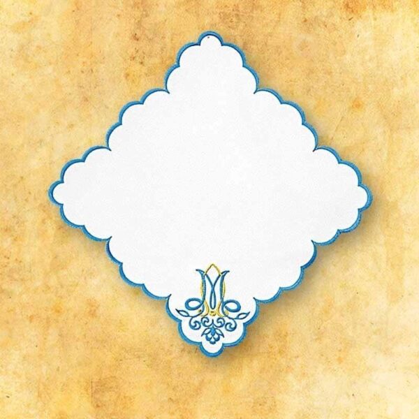Mary Blue" napkin 32x32