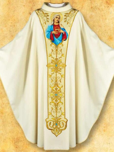 Ornat haftowany "Serce Maryi"
