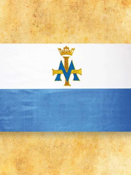 Flaga Biało-Niebieska z "M"