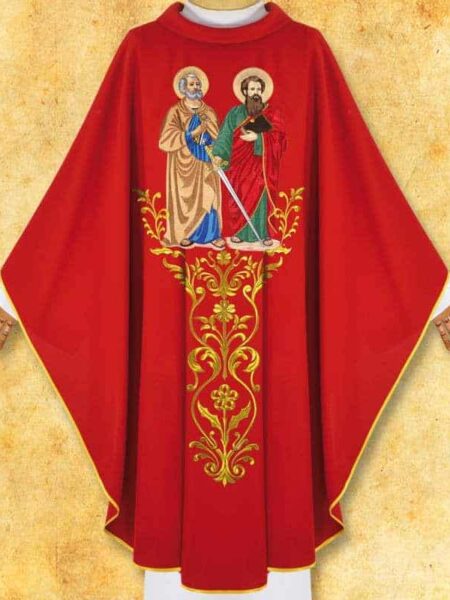 Gesticktes Messgewand "St. Peter und St. Paul"