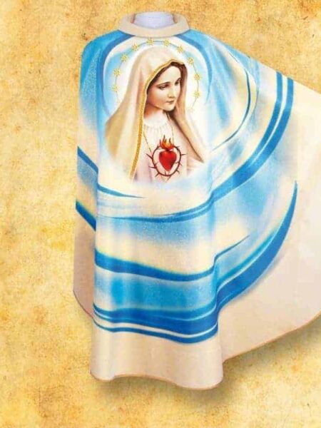 Blaues Messgewand "Unsere Liebe Frau von Fatima"