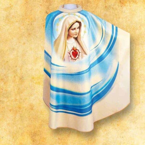 Blaues Messgewand "Unsere Liebe Frau von Fatima"