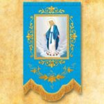 Mini chorągiew haftowana - MB Różańcowa