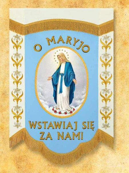 Mini chorągiew dwustronna "Mata Boża Wniebowzięta"