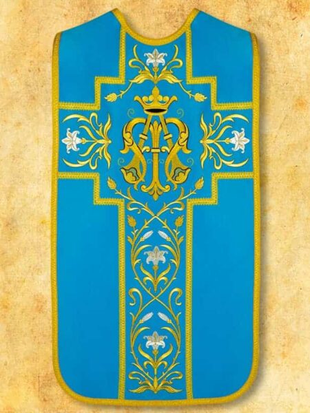 Ornat haftowany rzymski "Maryjny"