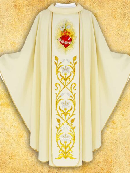 Ornat Z Pasem Haftowanym "Serce
  Maryi"