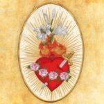 Aplikacja haftowana "Serce Maryi"