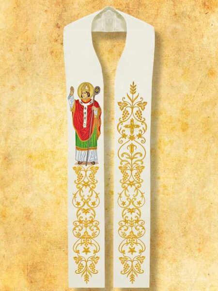Stuła haftowana "Św. Stanisław"