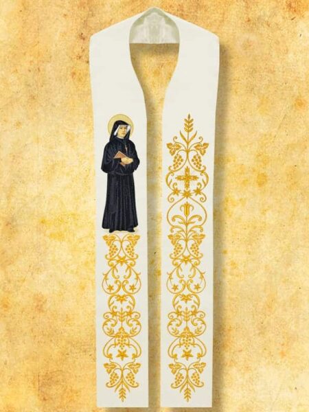 Stuła haftowana "Św. Faustyna"