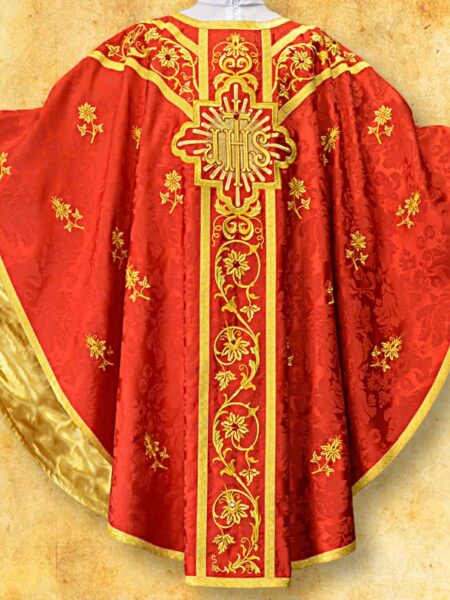 Ornat haftowany  "Massimo-Rosso"