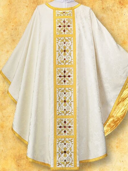 Ornat haftowany  "Massimo-Bianco"