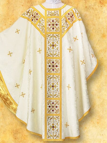 Ornat haftowany   "Massimo-Bianco"
