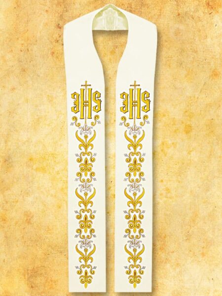 Stuła haftowana "IHS"