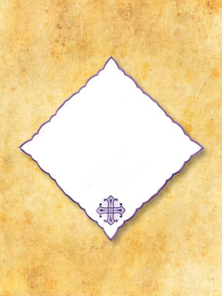 Serwetka haftowana "Calvario" fioletowa 32x32
