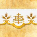 Koronka haftowana "Złota seria - IHS"