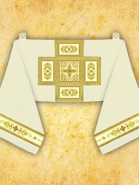 Welon haftowany naramienny "Brillante-Bianco"