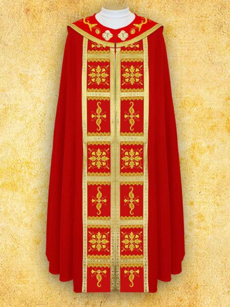 Kapa haftowana "Brillante-Rosso"