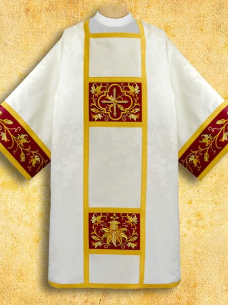Dalmatyka haftowana "Classico  Bianco"