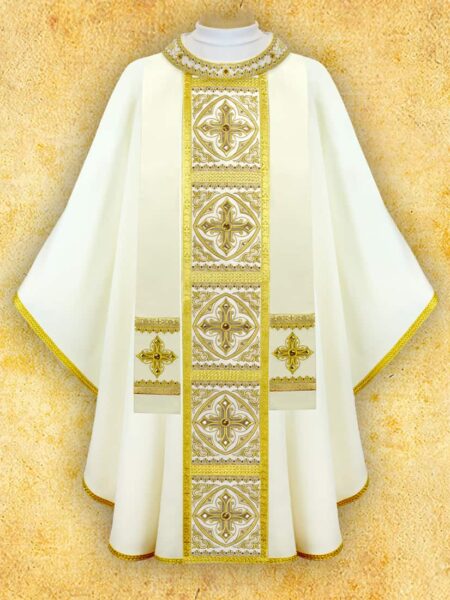 Ornat haftowany  "Brillante-Bianco"