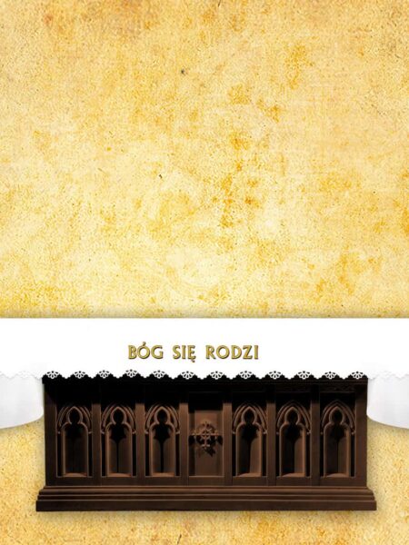 Obrus foto wycinany laserowo "Bóg Się Rodzi"