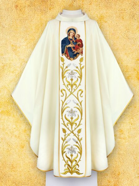 Ornat liturgiczny z wizerunkiem Maryi i Dzieciątka