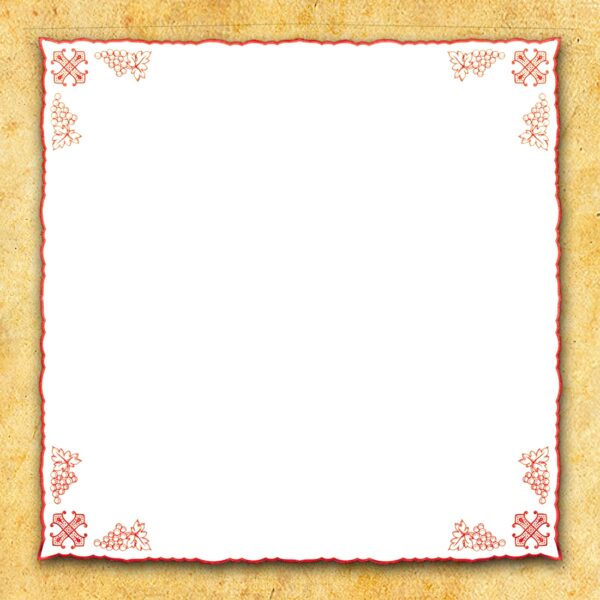 (product) Serwetka Haftowana "Calvario"  Czerwona 95X95