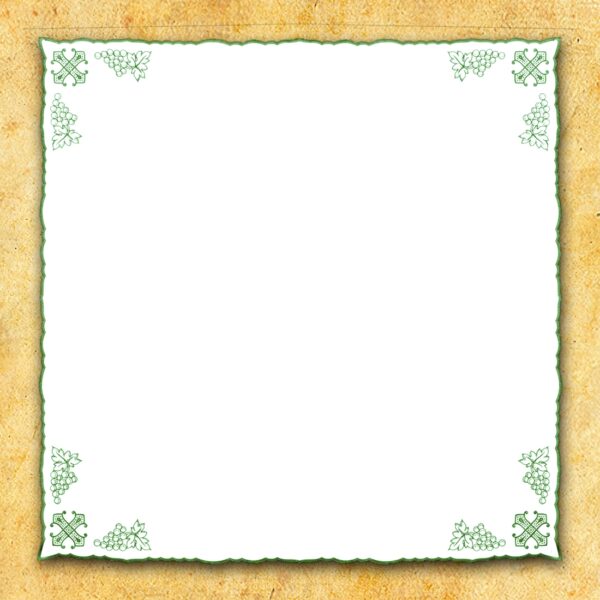 (product) Serwetka Haftowana "Calvario"  Zielona 95X95