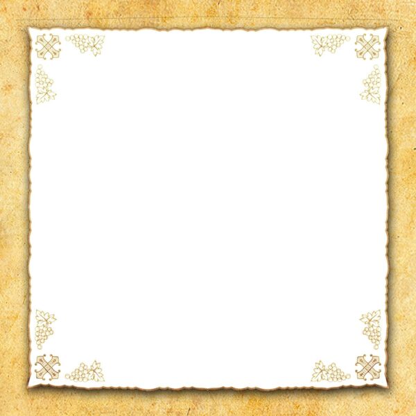 (product) Serwetka  Haftowana "Calvario"  Złota 95X95