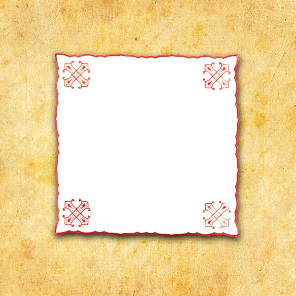 (product) Serwetka Haftowana "Calvario"
  Czerwona 45X45