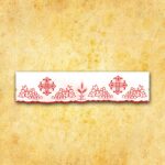 (product) Koronka Haftowana "Calvario"  Czerwona