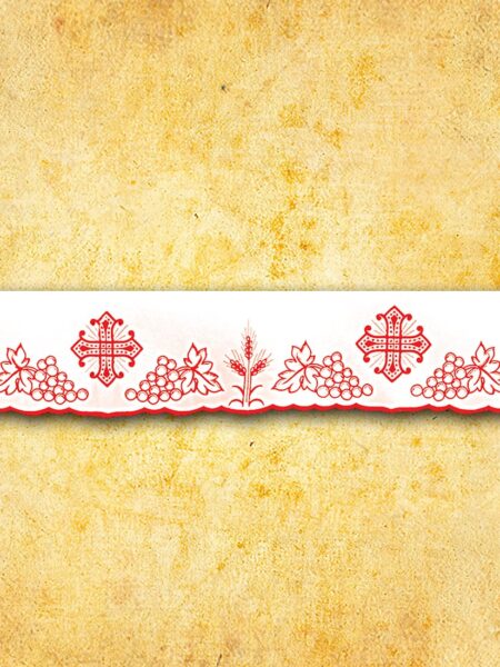 (product) Koronka Haftowana "Calvario"  Czerwona