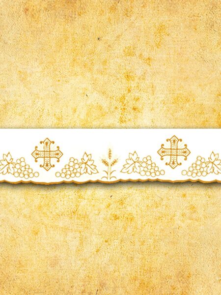 (product) Koronka Haftowana "Calvario"  Złota