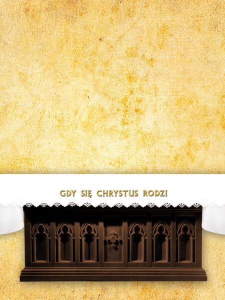 Obrus foto wycinany laserowo "Gdy Się Chrystus Rodzi"